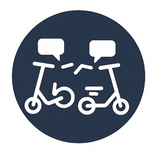 Choque de scooter por cambio de carril o giro inesperado en Miami