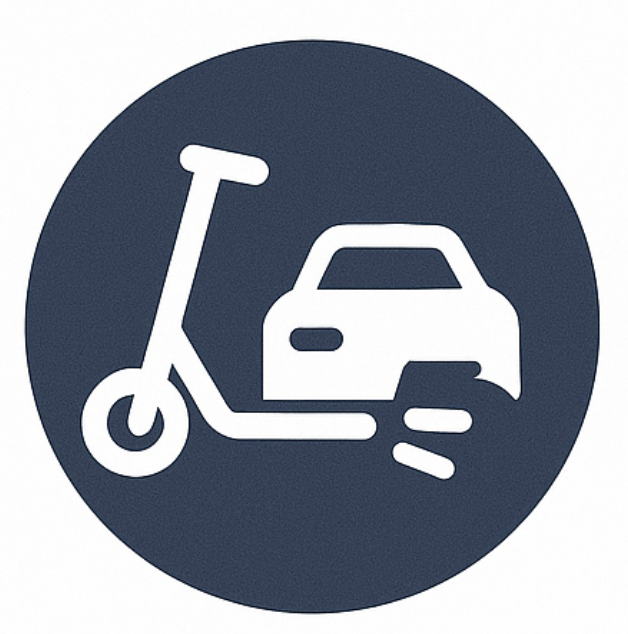 Colisión por alcance trasero en accidente de scooter eléctrico en Miami